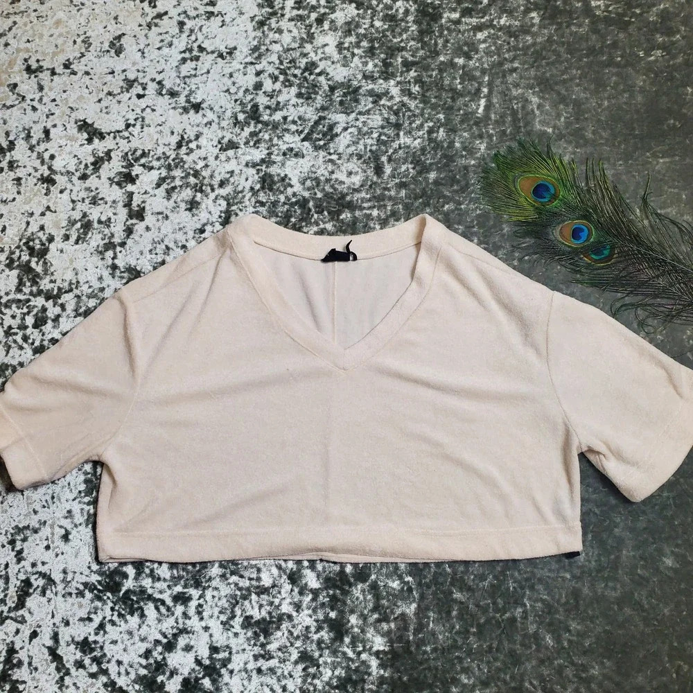 Out from Under Terry Cloth Cropped Tee‎